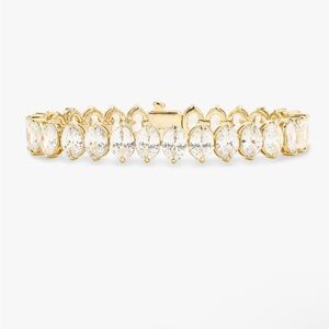 NWT ✅ Melinda Maria Hello Gorgeous Tennis bracelet gold|white